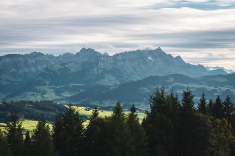 Weitsicht auf den Säntis