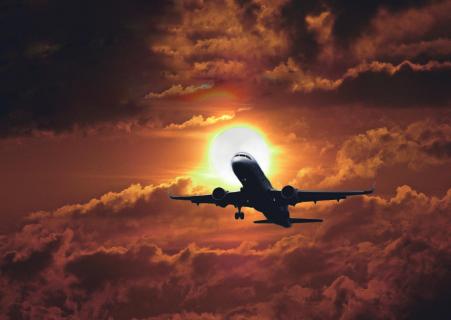 Airplane Sunset