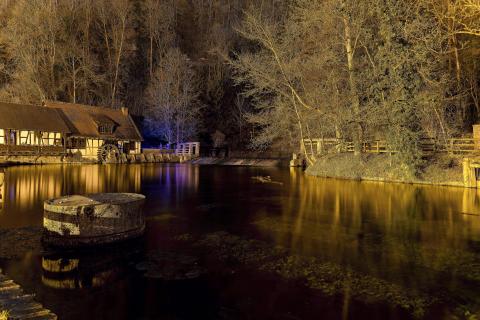 historische Mühle am Blautopfsee