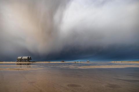 Unwetter am Strand