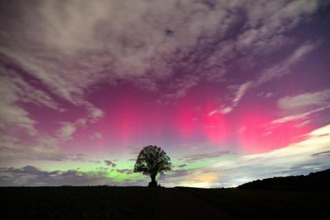 Polarlichter in Süddeutschland