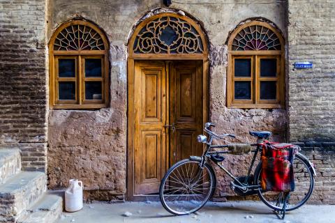 Timeless Doorway and Bicycle