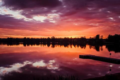 Sonneruntergang am See