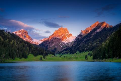 dreifacher Alpenglow