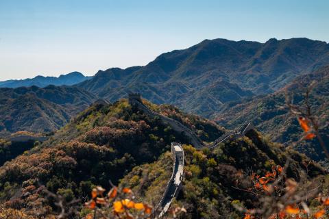 Chinesische Mauer im Herbstkleid