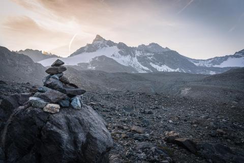 Dreiländerspitze bei Sonneaufgang
