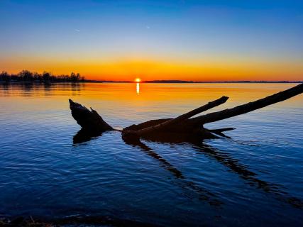 Sonnenuntergang am Chiemsee 