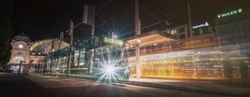 Urbanes Tempo – Basel bei Nacht