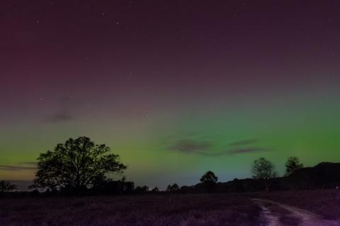 Polarlicht über der Lüneburger Heide