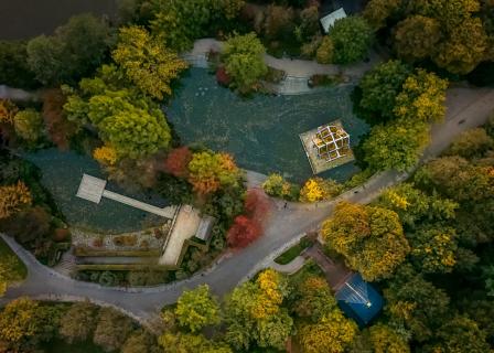 Der Münchner Westpark von oben