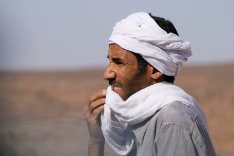 Beduine in der Wüste