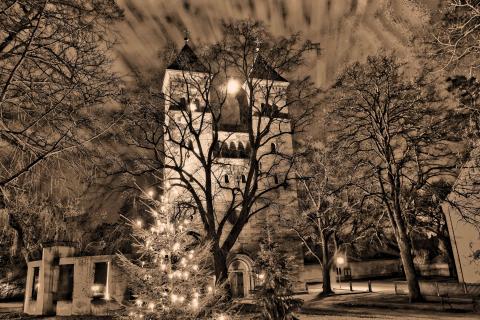 Weihnachtliche Kirche Klosterlausnitz