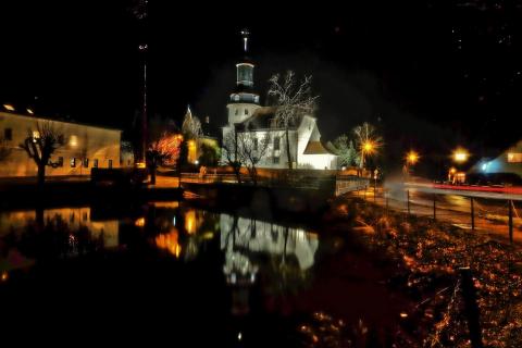 Weihnachtslichter - Dorfkirche Gera - Trebnitz i