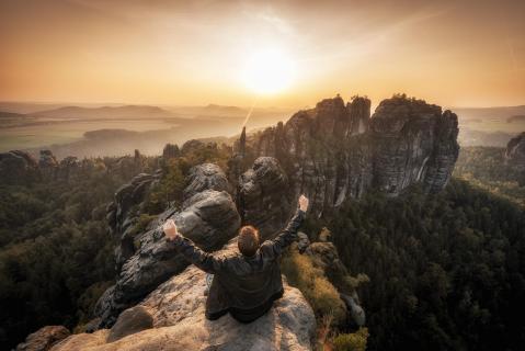 Sonnenuntergang Selfie