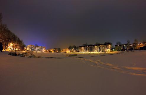 stadium at night