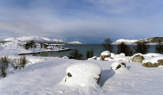 Winterlandschaft auf Hinnøya