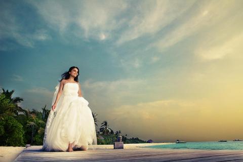 Bridal Portrait on the Maldives