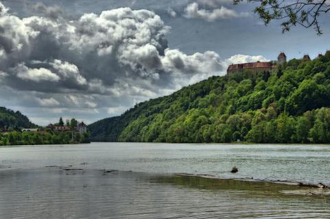 Wolken über dem Inn