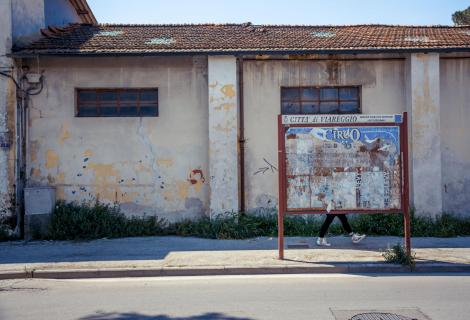 Walk behind the billboard