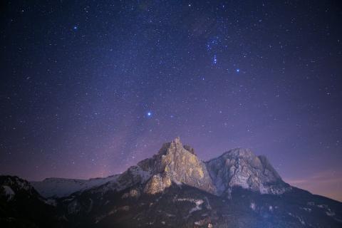 Sternenhimmel über dem Schlern