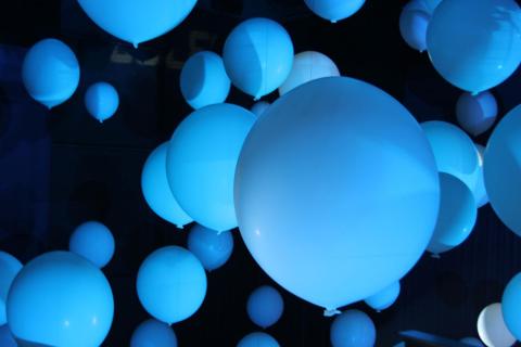 Blaue Ballons