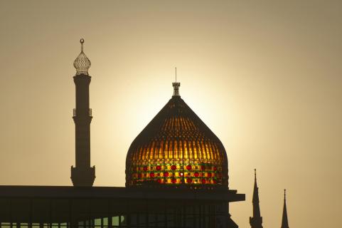 Yenidze im Sonnenuntergang