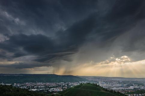 Gewitter über Stuttgart