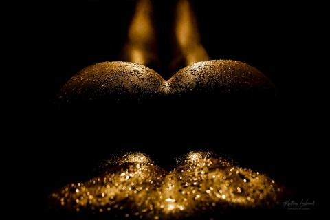 Golden Hills - Aktfotografie Golden Bodypainting