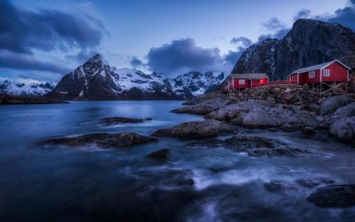 Hamnoy vor Sonnenaufgang