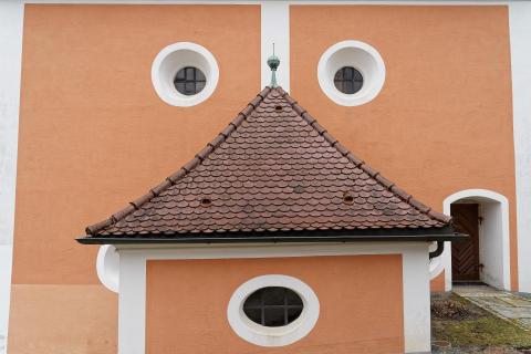 Gesicht der St. Johannes Baptista Kirche 