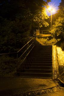 Treppe im Regen