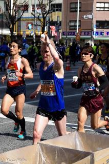 Erfrischung beim Tokyo Marathon