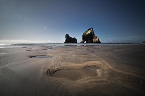 Wharariki Beach