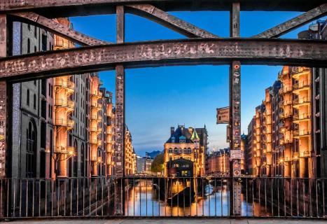 Speicherstadt zur blauen Stunde
