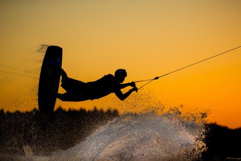 Sunset Wakeboarding