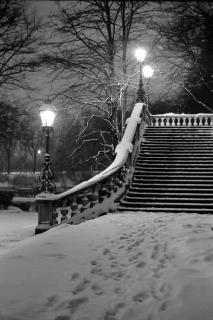 Winteridylle am Friedensengel in München