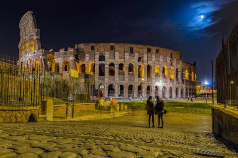 Watching the Colosseum at Night