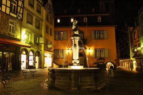 Rathaus Cochem bei Nacht