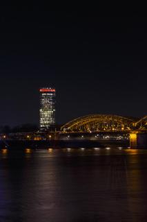 Köln-Deutz bei Nacht