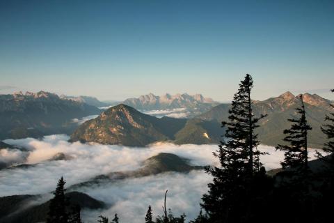 Blick vom Zwiesel auf Sonntagshorn und Loferer Steinberge