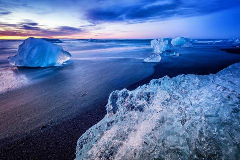 ice in the sunrise