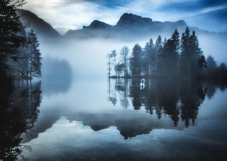 blaue Stunde am Almsee