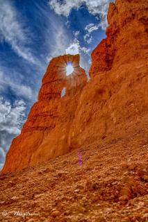Sonne im Felsenloch - Bryce Canyon