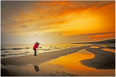 Sonnenaufgang am Ostseestrand