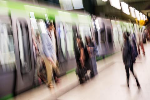 Auf der U-Bahn-Station