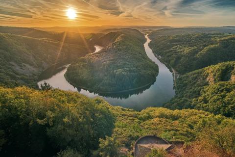 Saarschleife bei Sonnenaufgang