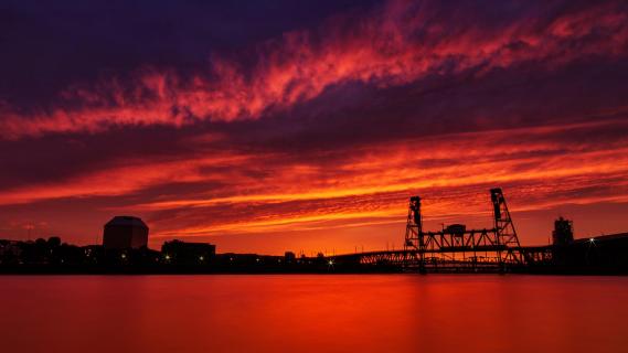 Sundown in Portland