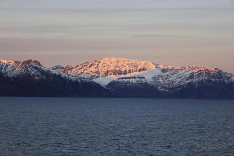 Sonnenaufgang bei Alta in Norwegen