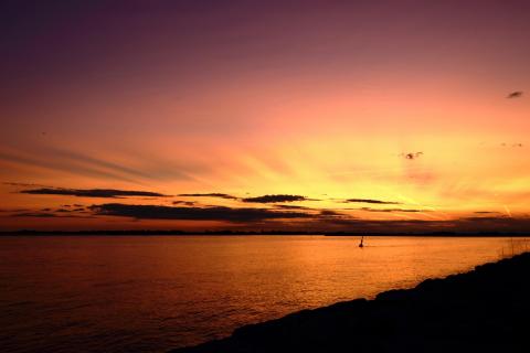 Sonnenuntergang in Punta Sabioni