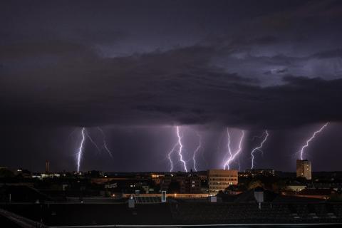 Gewitter über Wels